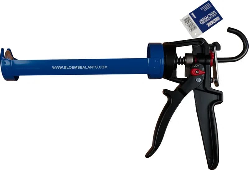Blauwe handkitspuit voor kokers van 310 ml