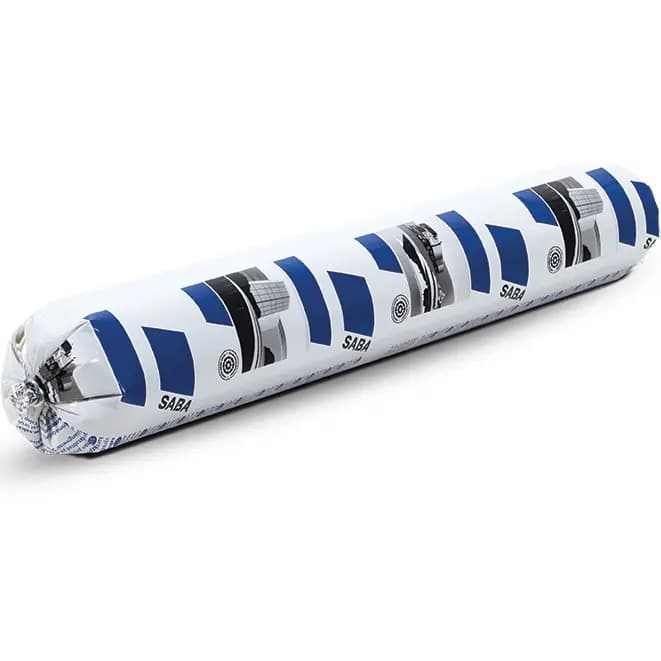 Worst Sabatack 750 van 600 ml in de blauw-witte SABA-verpakking